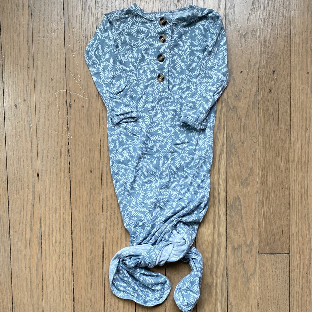 Lou Lou & Company Blue Baby Knotted Gown NB-3M